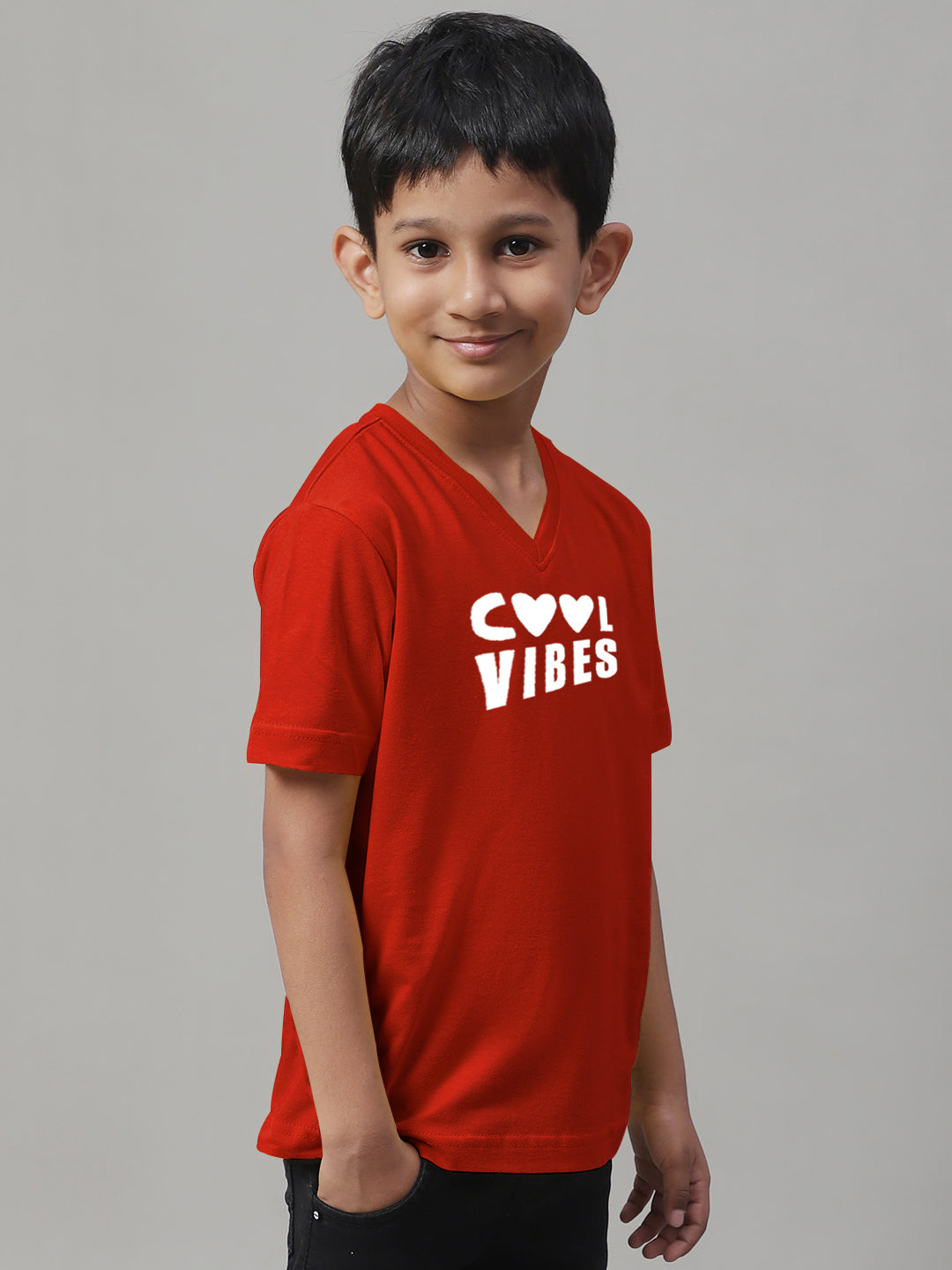 Boys Cool Vibes Half Sleeves Printed T-Shirt - Friskers