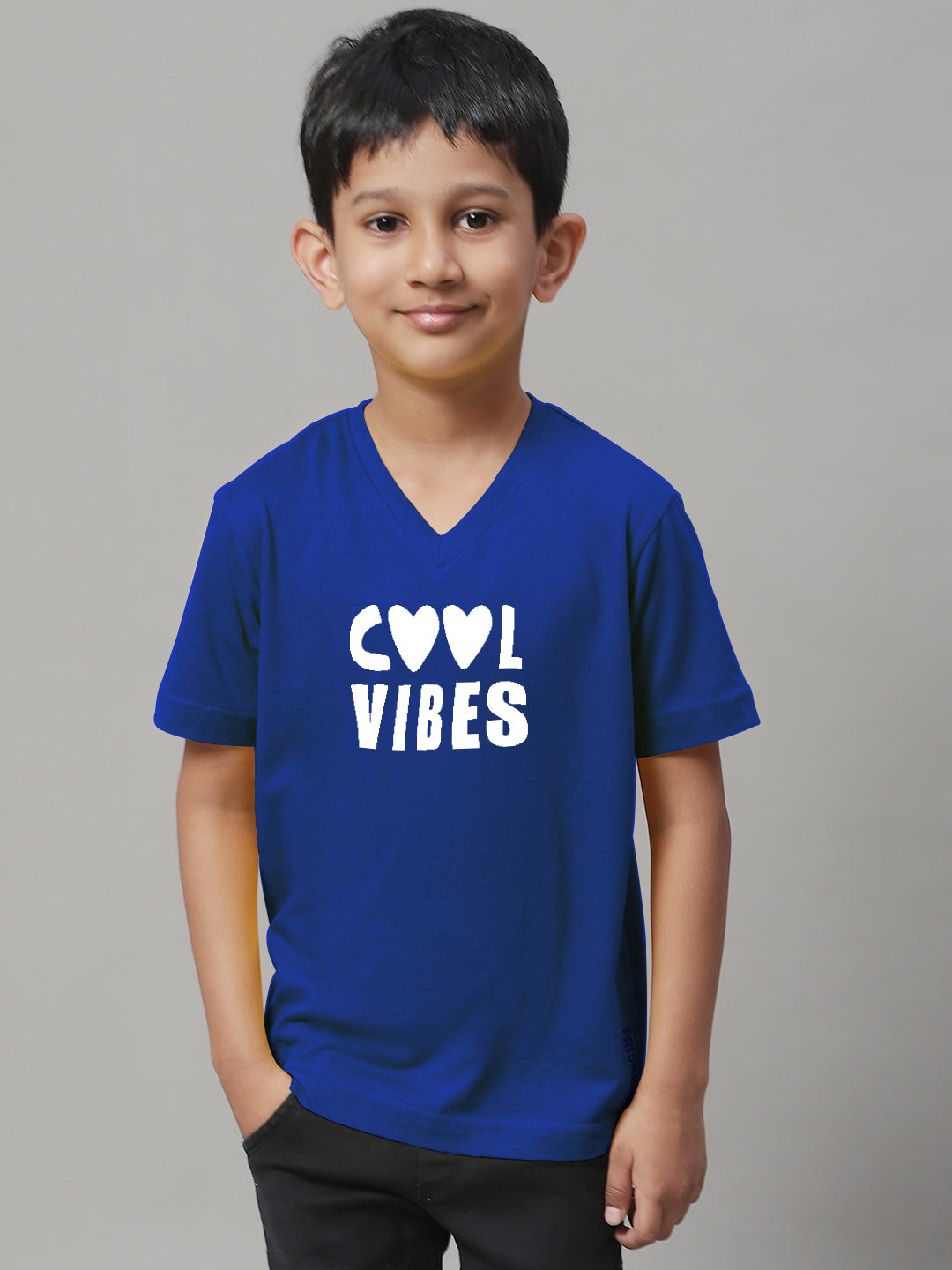 Boys Cool Vibes Half Sleeves Printed T-Shirt - Friskers