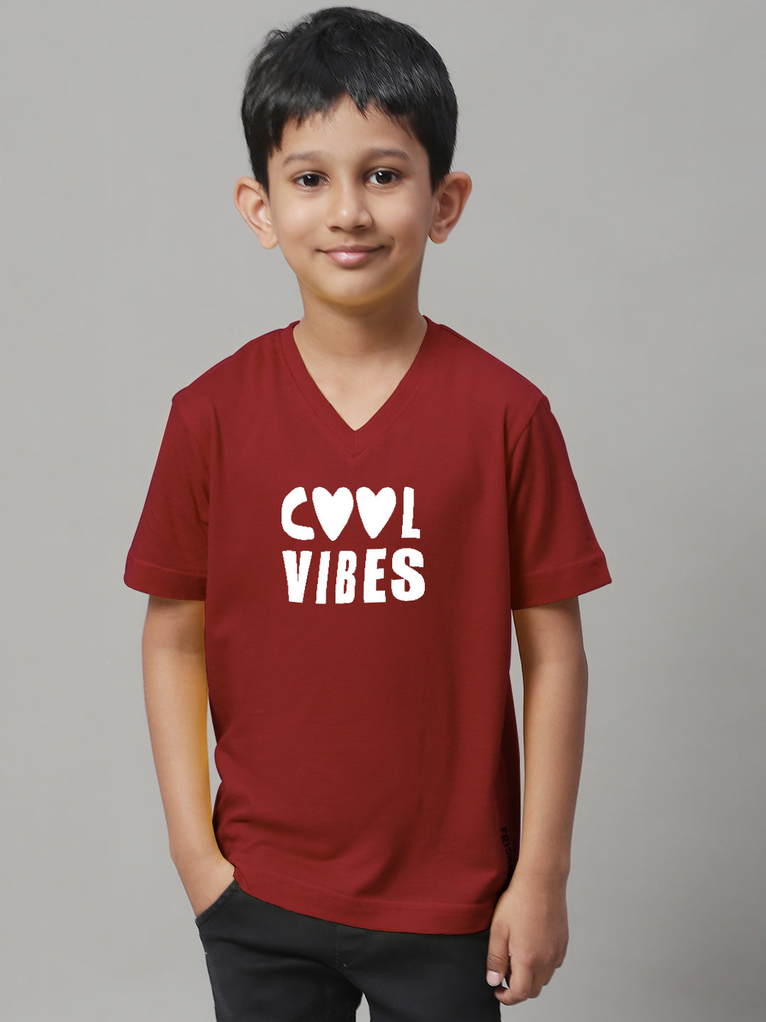 Boys Cool Vibes Half Sleeves Printed T-Shirt - Friskers