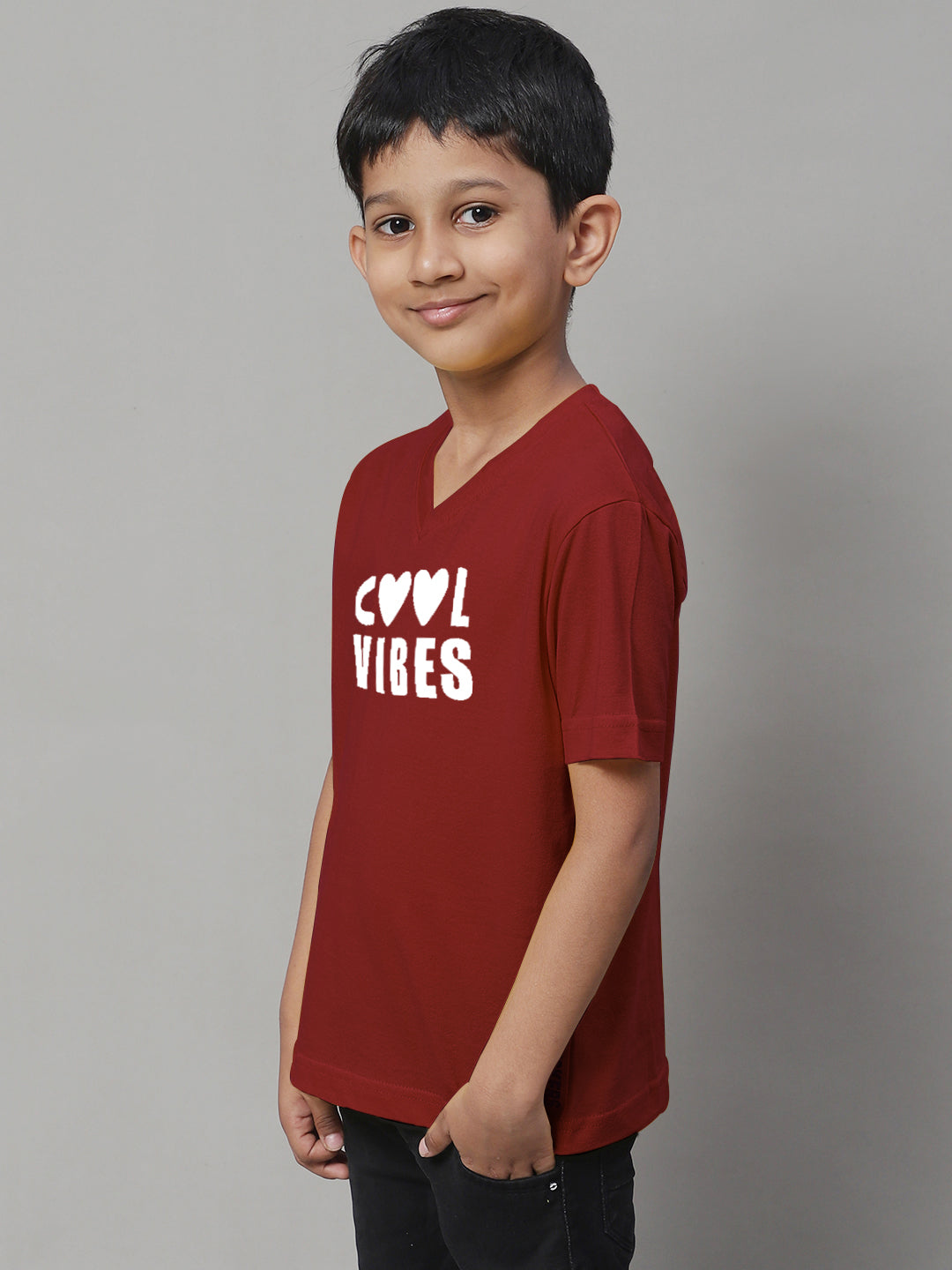 Boys Cool Vibes Half Sleeves Printed T-Shirt - Friskers