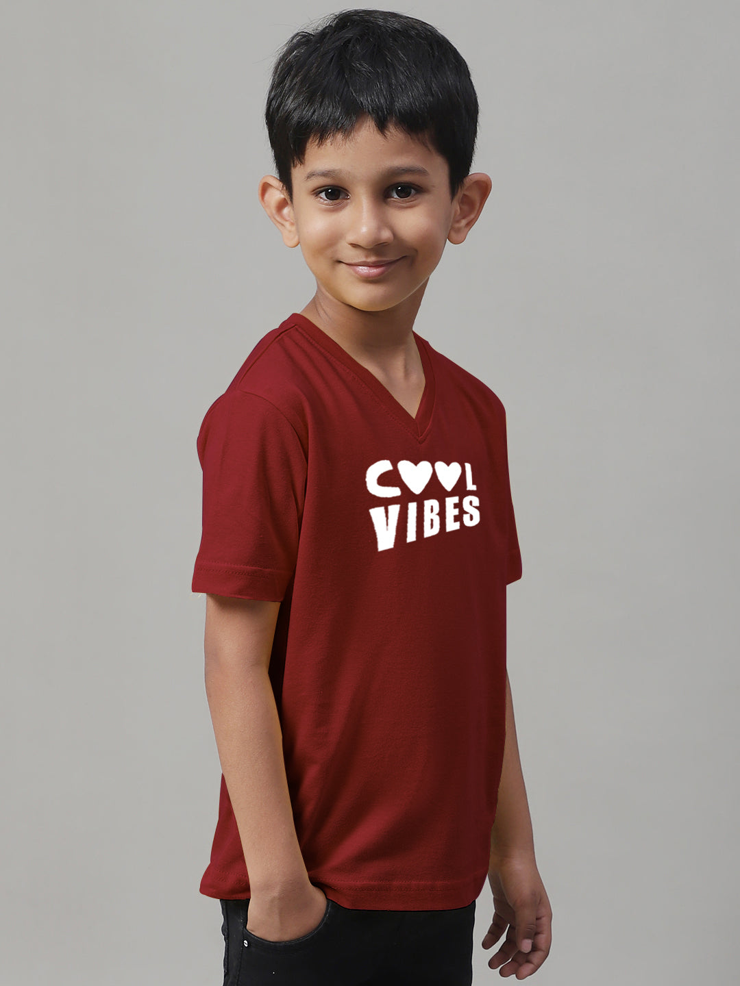 Boys Cool Vibes Half Sleeves Printed T-Shirt - Friskers