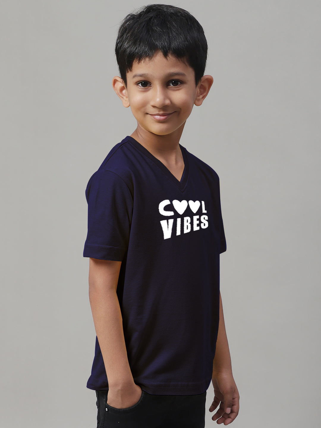 Boys Cool Vibes Half Sleeves Printed T-Shirt - Friskers