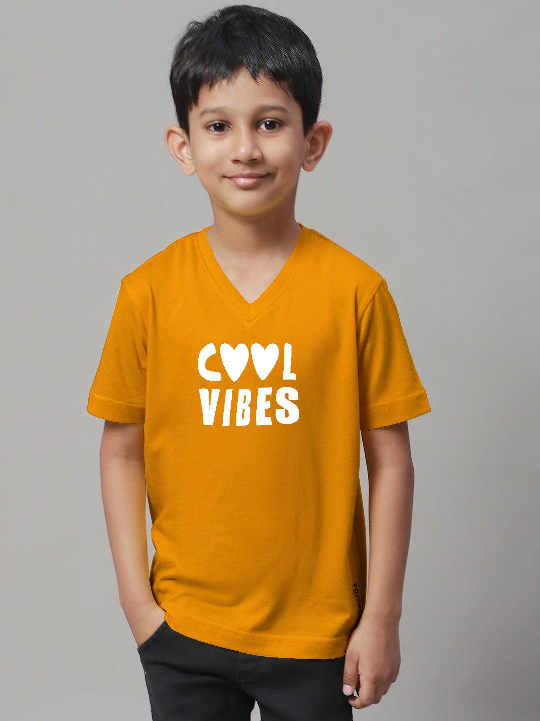 Boys Cool Vibes Half Sleeves Printed T-Shirt - Friskers