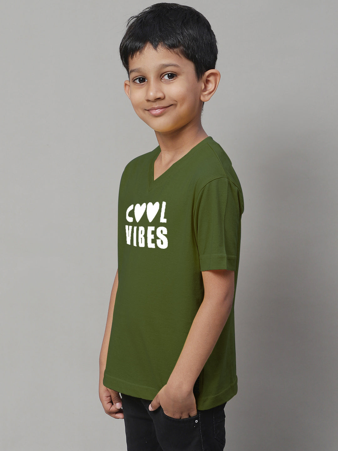 Boys Cool Vibes Half Sleeves Printed T-Shirt - Friskers