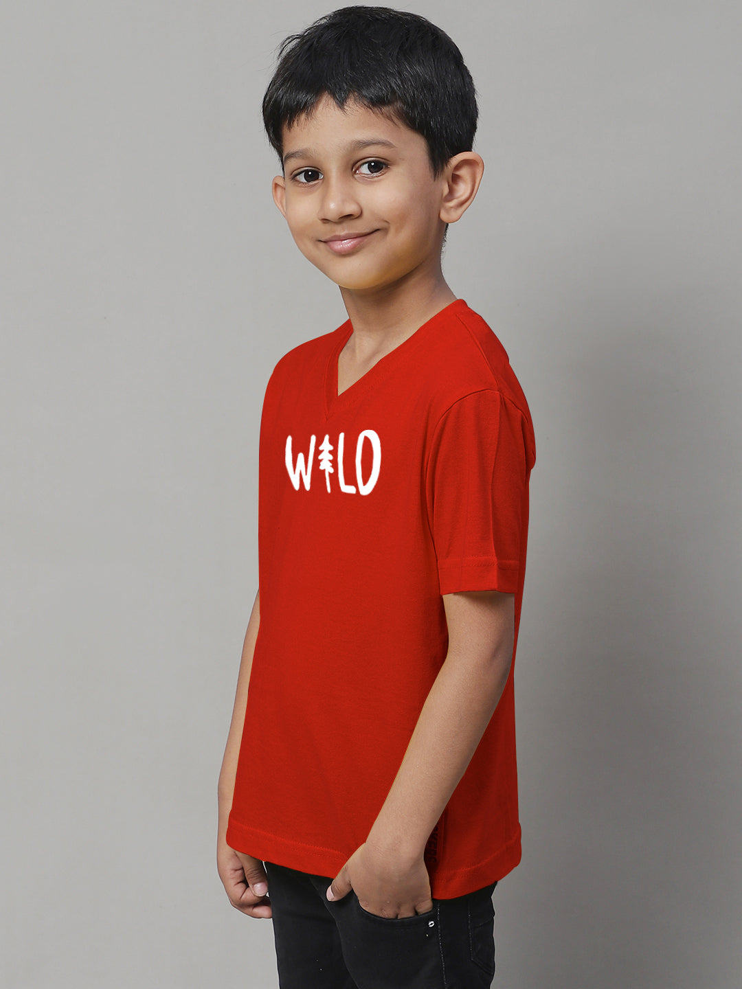 Boys Wild Half Sleeves Printed T-Shirt - Friskers