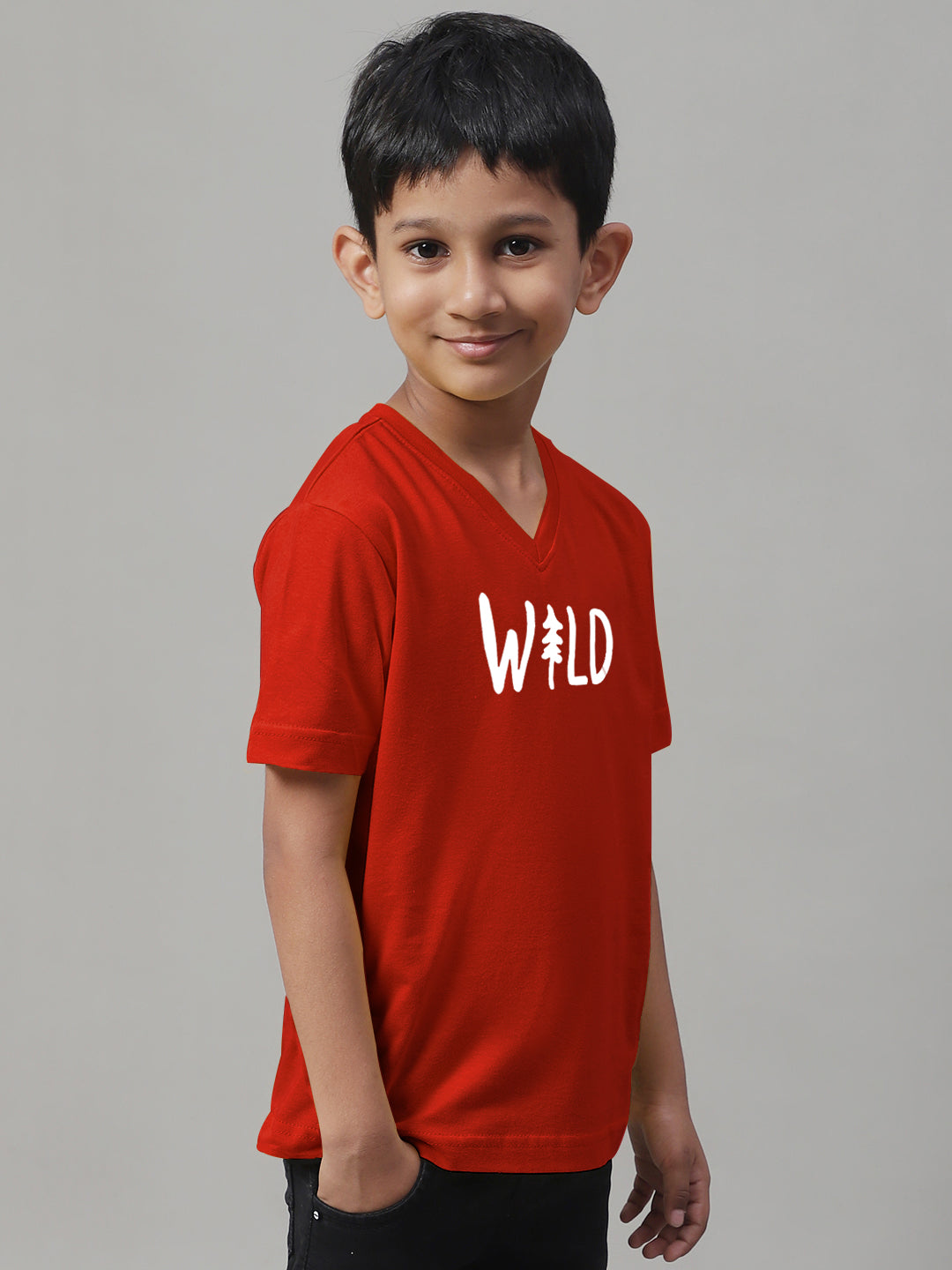 Boys Wild Half Sleeves Printed T-Shirt - Friskers