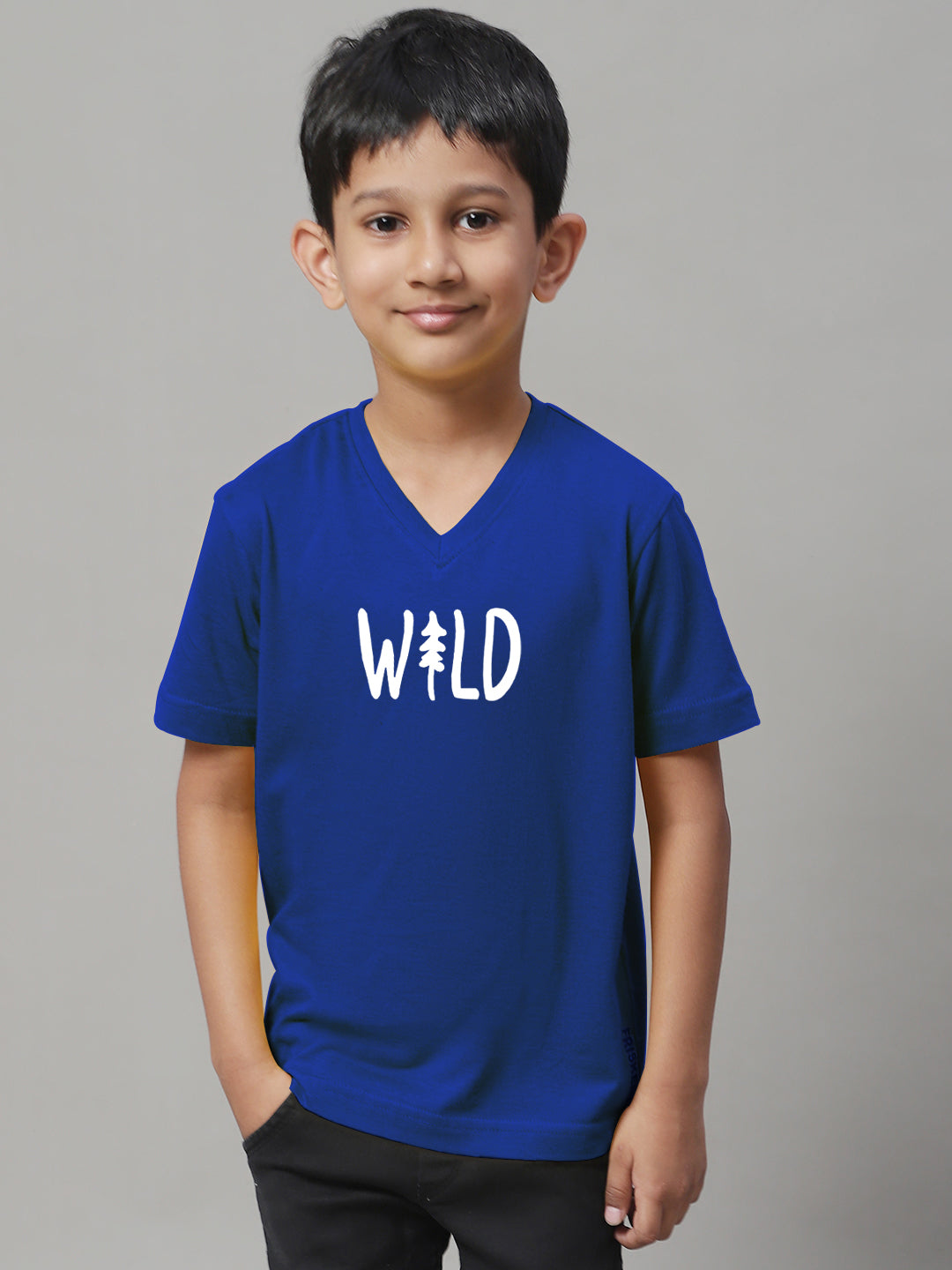 Boys Wild Half Sleeves Printed T-Shirt - Friskers
