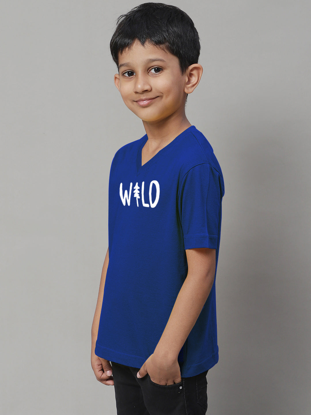 Boys Wild Half Sleeves Printed T-Shirt - Friskers