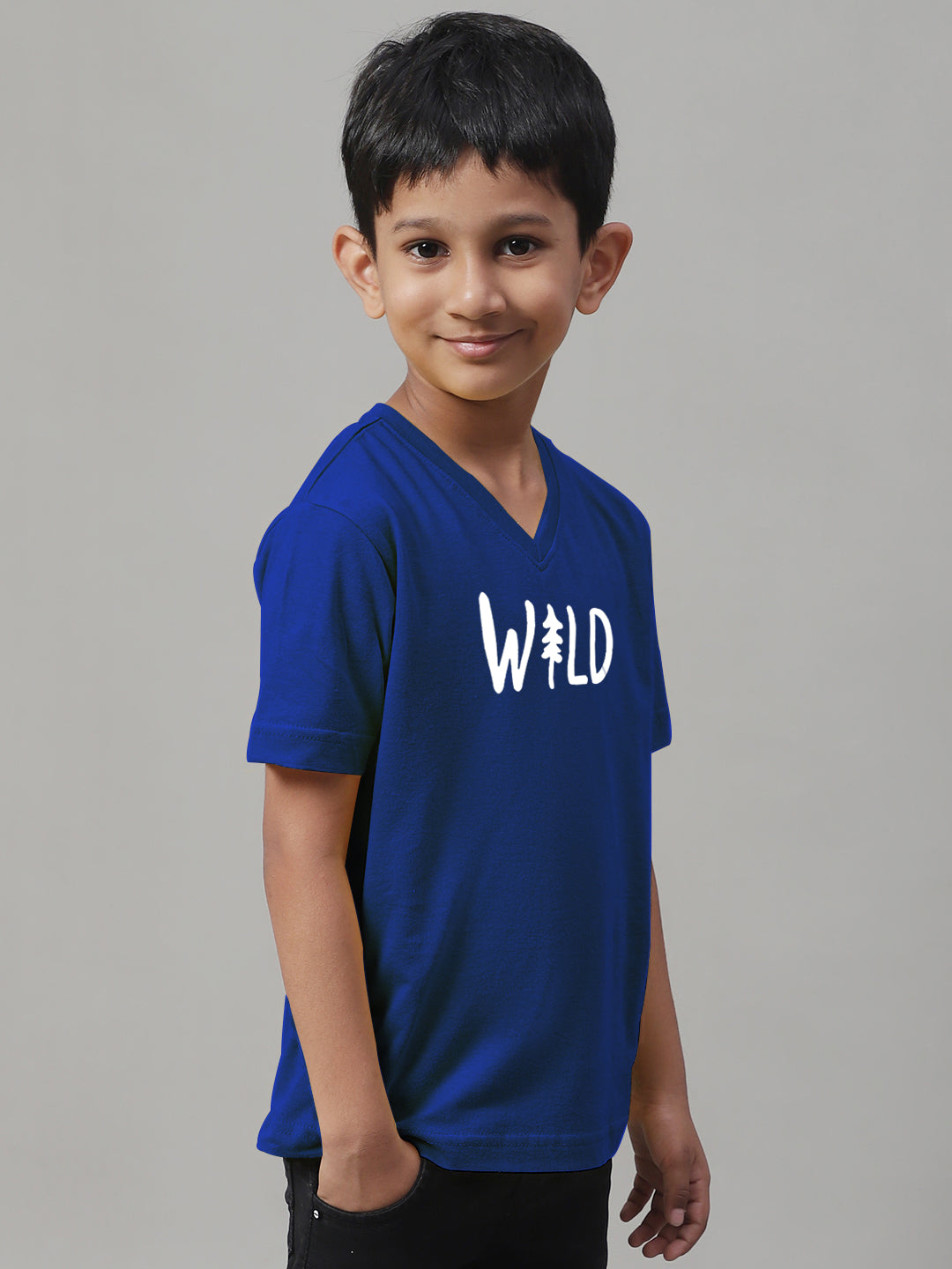 Boys Wild Half Sleeves Printed T-Shirt - Friskers