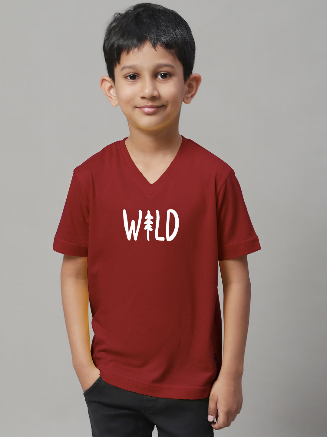 Boys Wild Half Sleeves Printed T-Shirt - Friskers