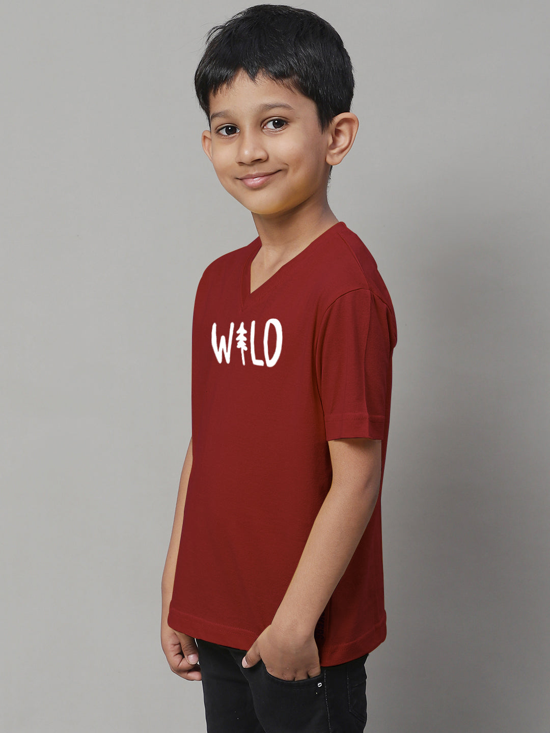 Boys Wild Half Sleeves Printed T-Shirt - Friskers