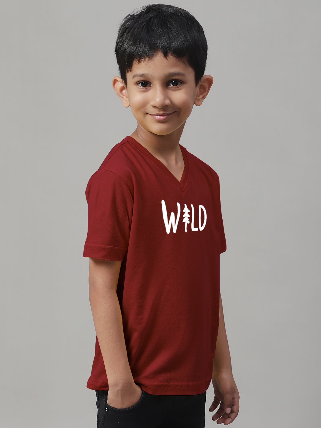 Boys Wild Half Sleeves Printed T-Shirt - Friskers