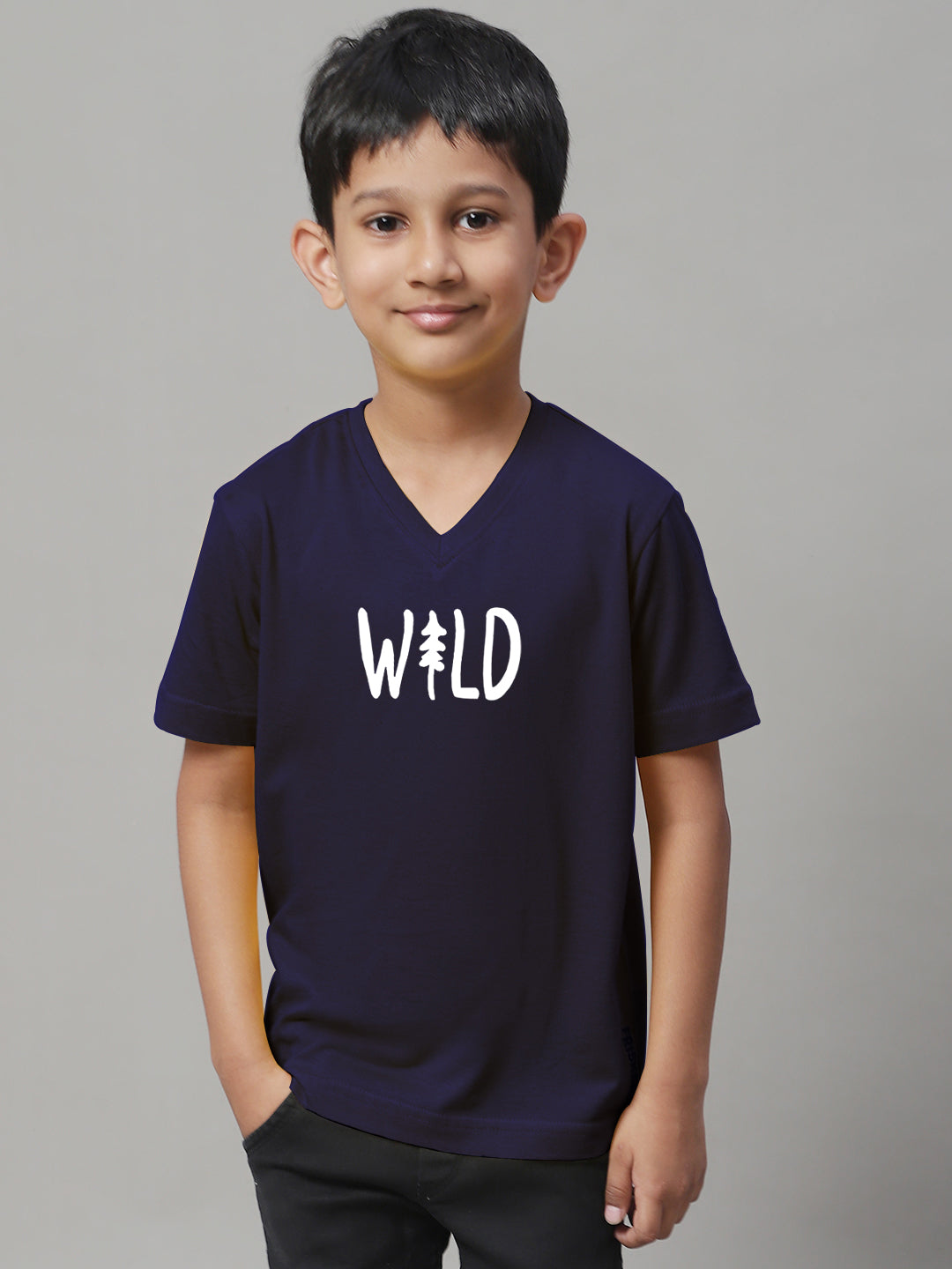 Boys Wild Half Sleeves Printed T-Shirt - Friskers
