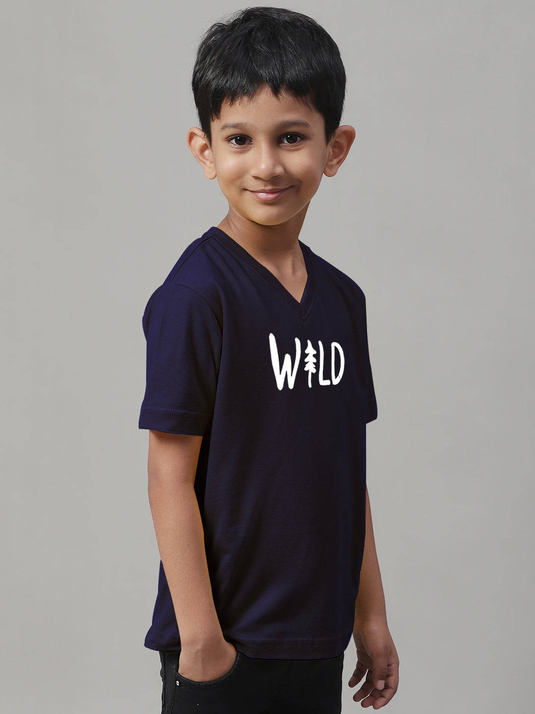 Boys Wild Half Sleeves Printed T-Shirt - Friskers