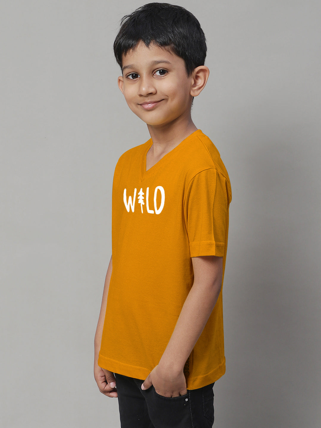 Boys Wild Half Sleeves Printed T-Shirt - Friskers