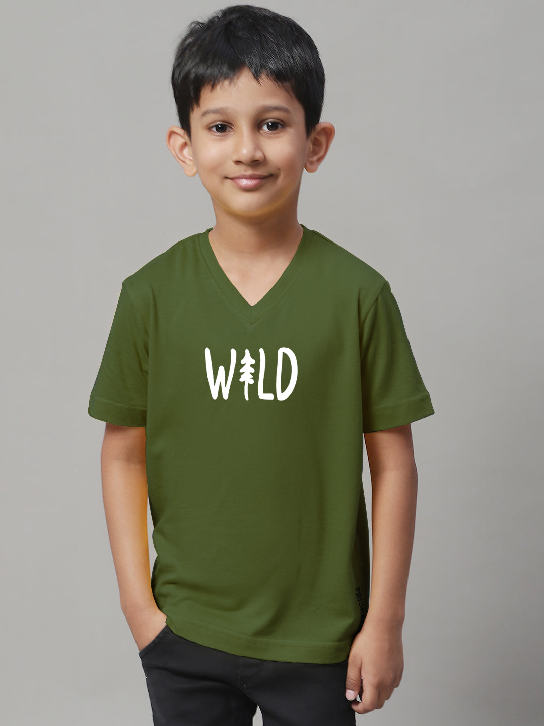 Boys Wild Half Sleeves Printed T-Shirt - Friskers
