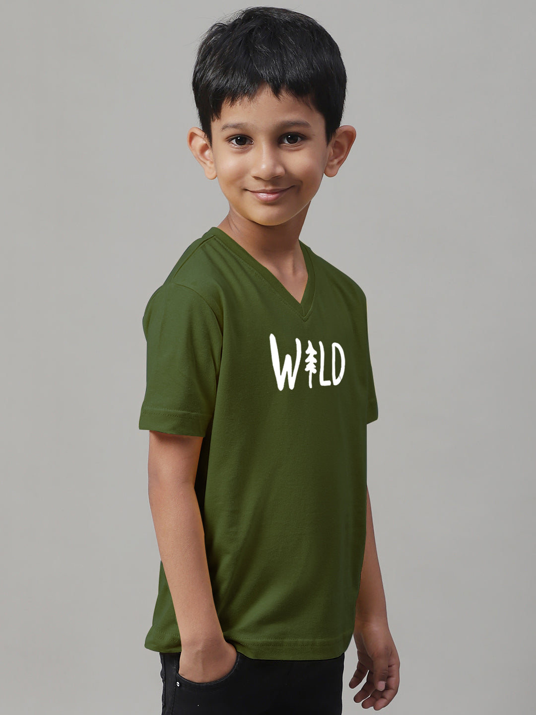 Boys Wild Half Sleeves Printed T-Shirt - Friskers
