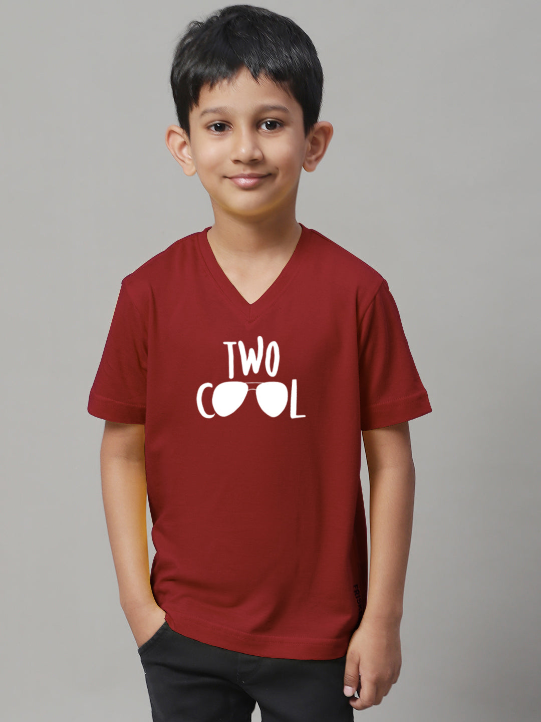 Boys Two Cool Half Sleeves Printed T-Shirt - Friskers