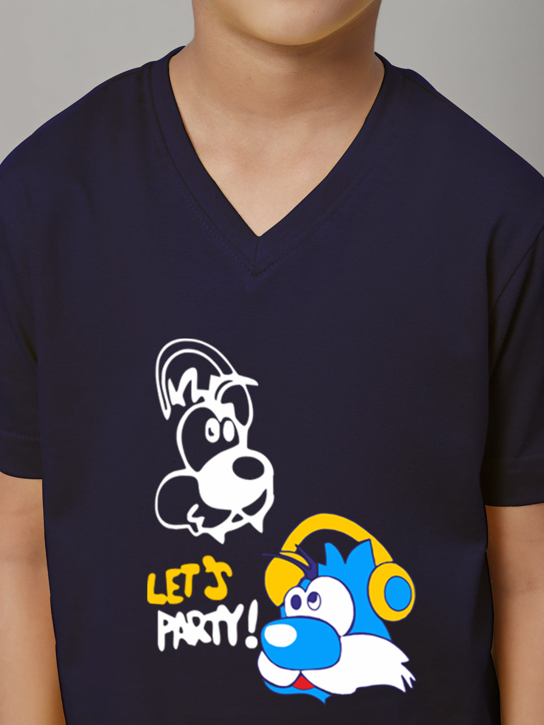 Boys Lets Party Half Sleeves Printed T-Shirt - Friskers