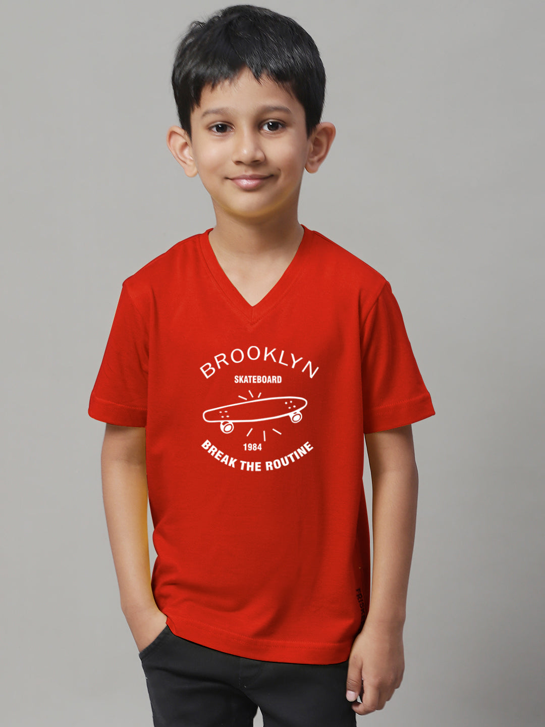 Boys Brooklyn Half Sleeves Printed T-Shirt - Friskers