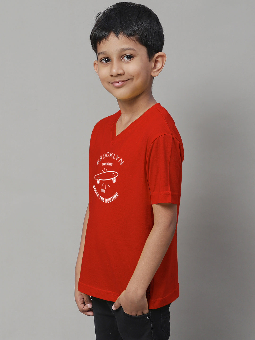 Boys Brooklyn Half Sleeves Printed T-Shirt - Friskers