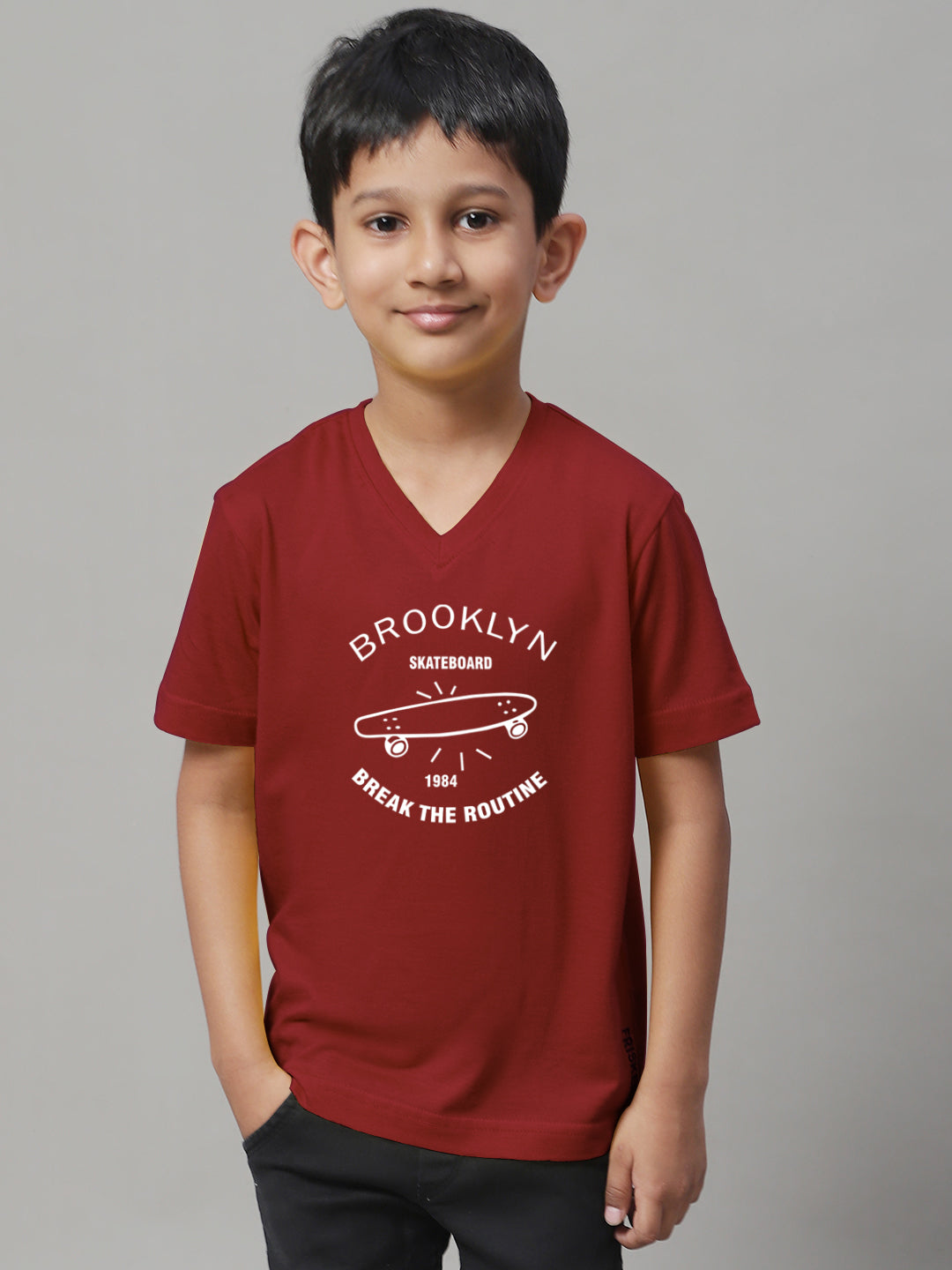 Boys Brooklyn Half Sleeves Printed T-Shirt - Friskers