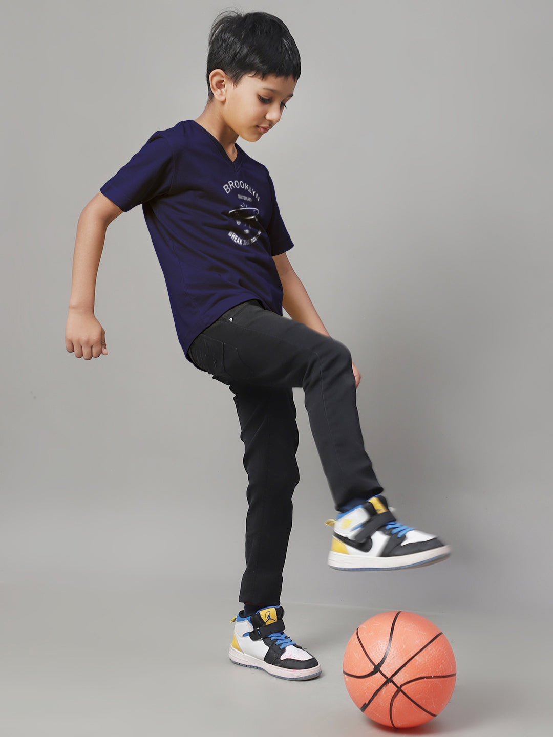 Boys Brooklyn Half Sleeves Printed T-Shirt - Friskers