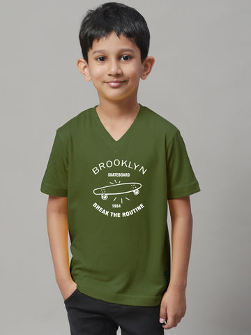 Boys Brooklyn Half Sleeves Printed T-Shirt - Friskers