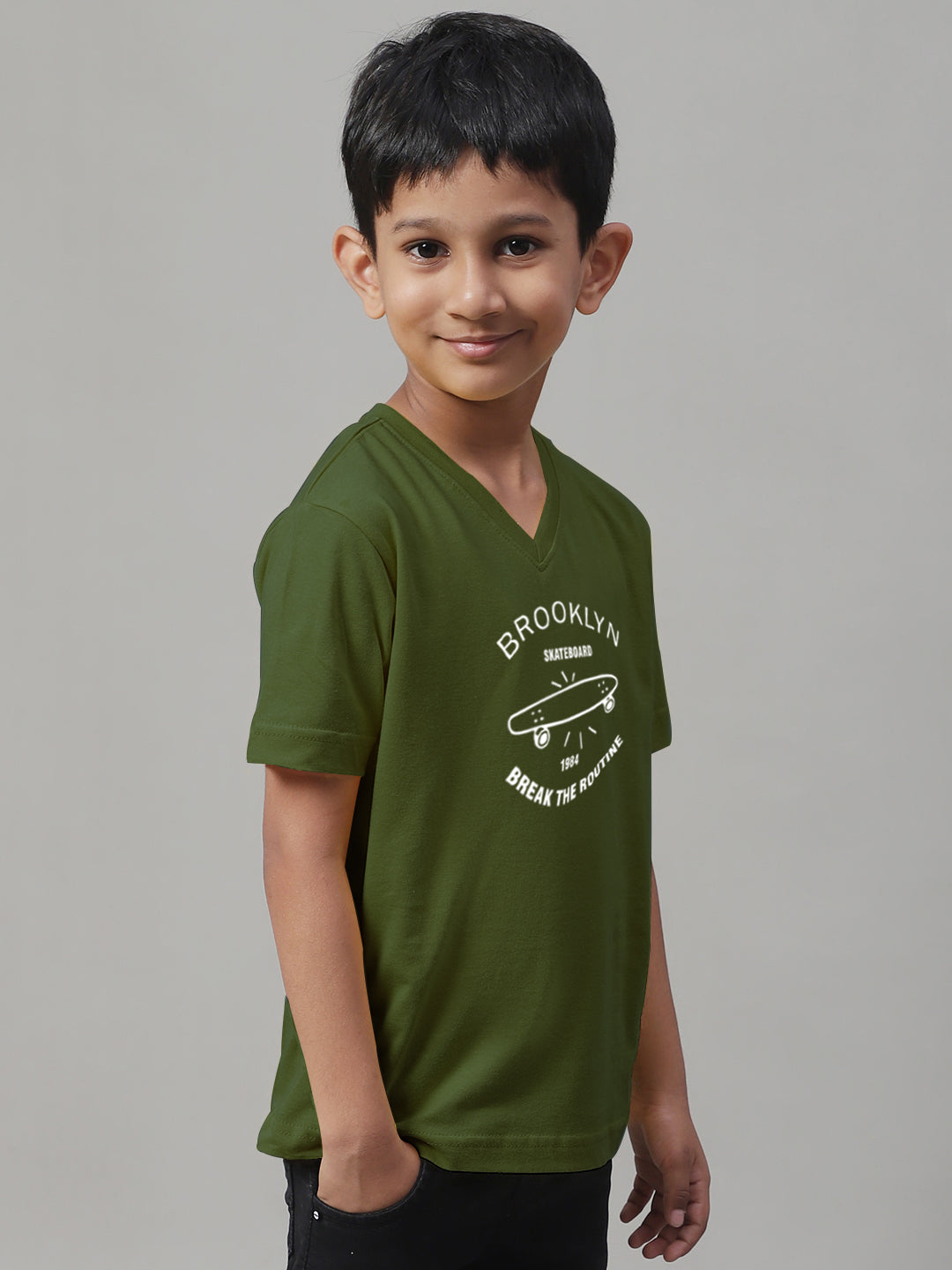 Boys Brooklyn Half Sleeves Printed T-Shirt - Friskers