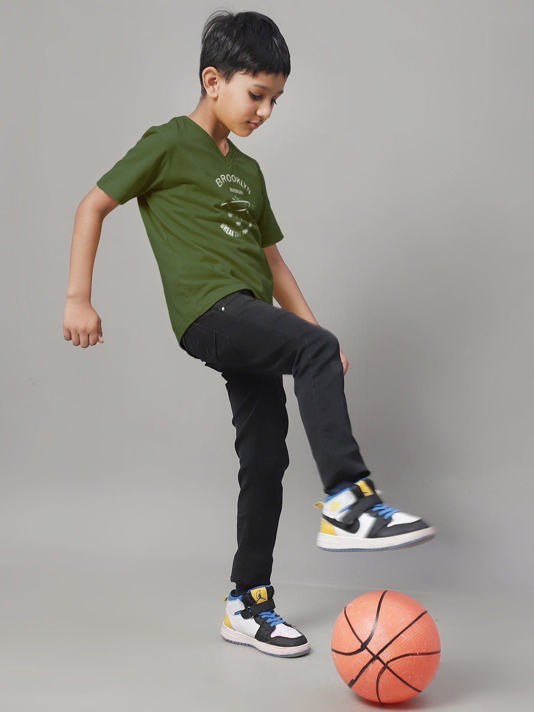 Boys Brooklyn Half Sleeves Printed T-Shirt - Friskers