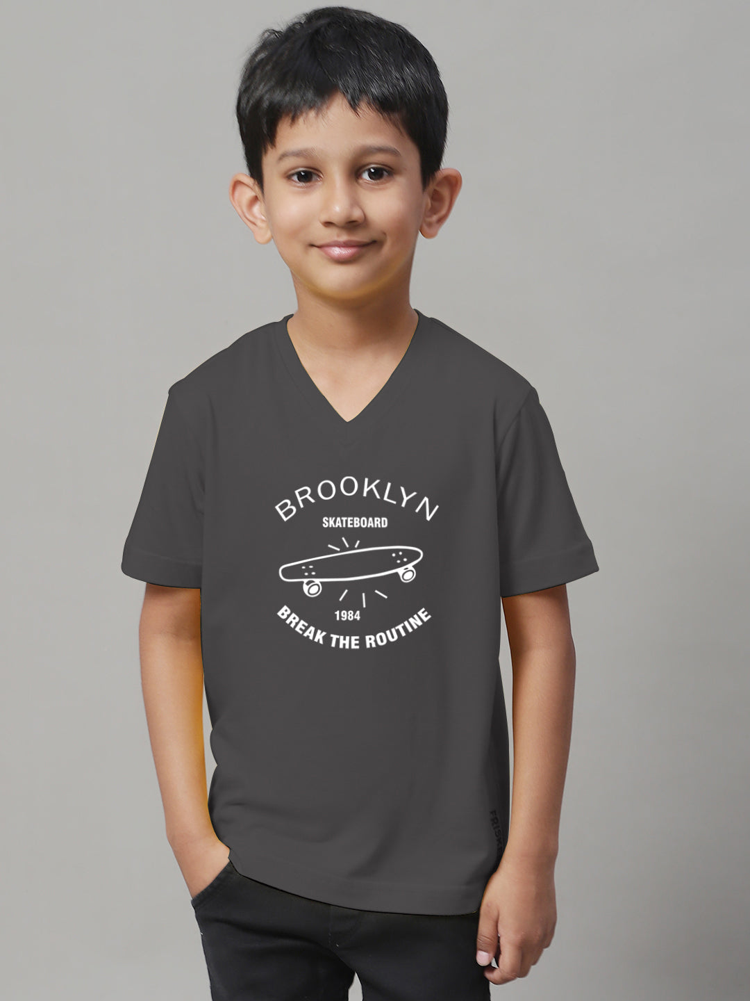Boys Brooklyn Half Sleeves Printed T-Shirt - Friskers