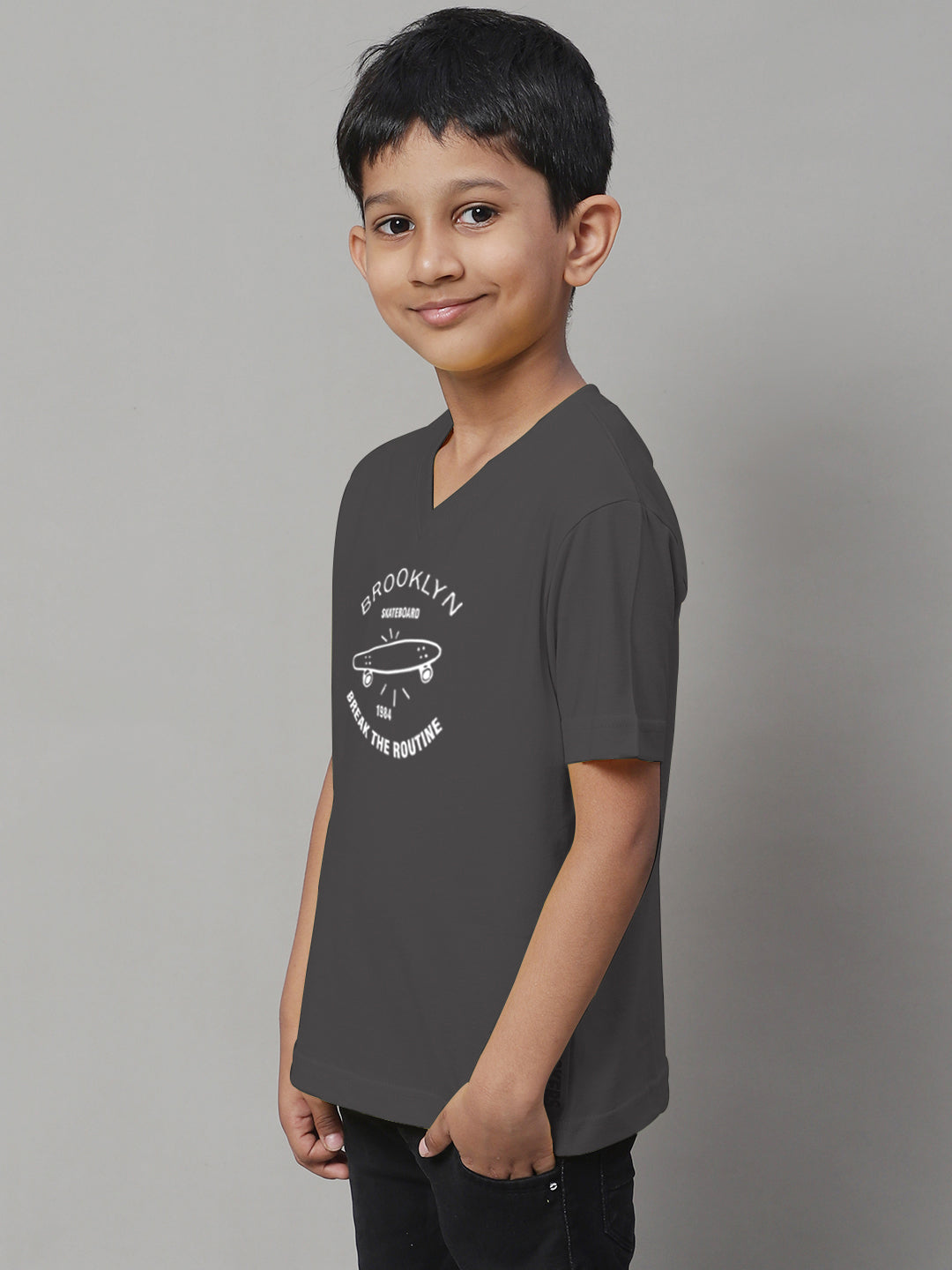 Boys Brooklyn Half Sleeves Printed T-Shirt - Friskers