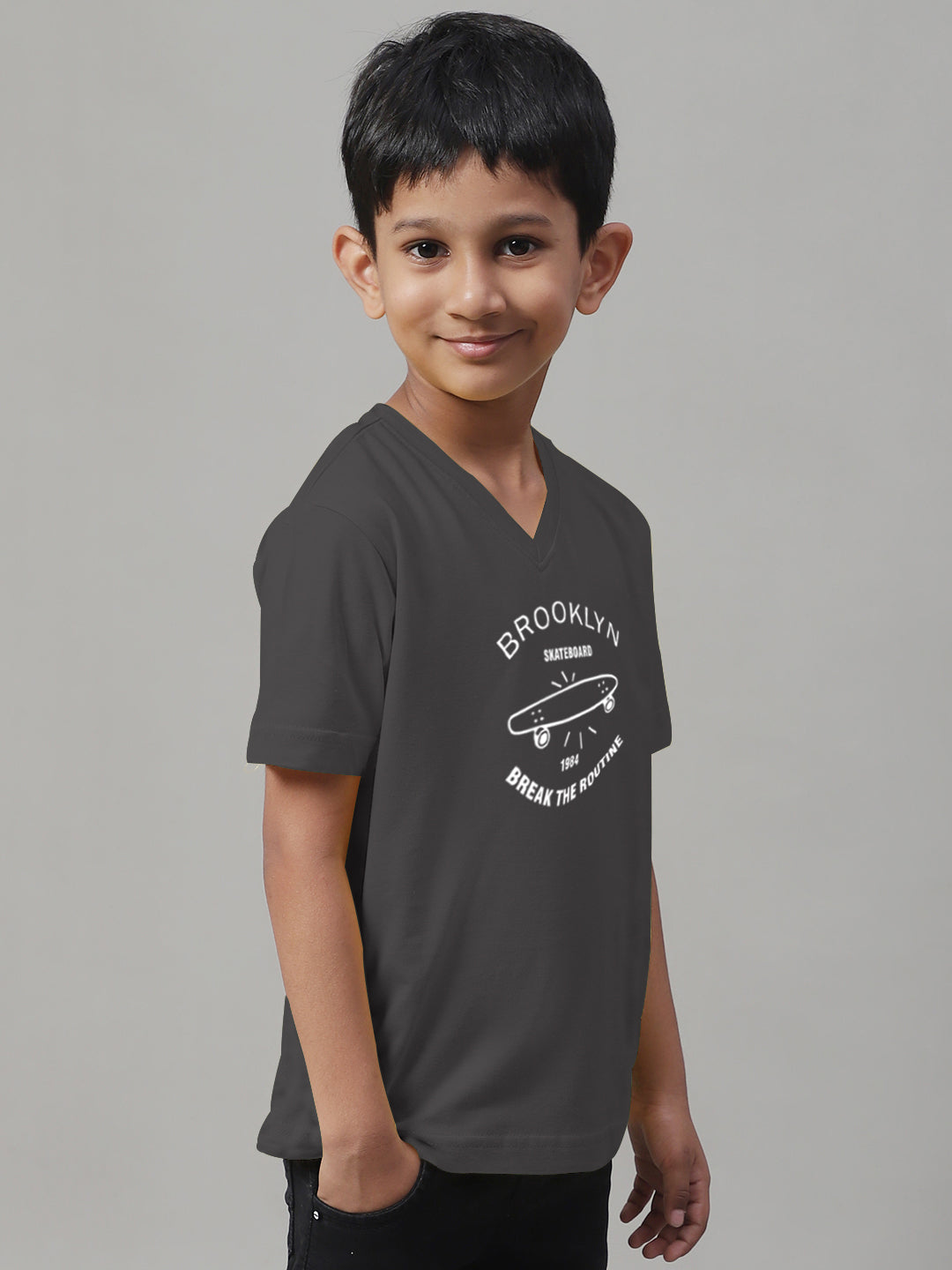 Boys Brooklyn Half Sleeves Printed T-Shirt - Friskers