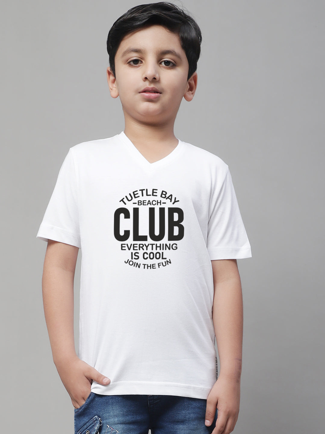 Boys Club Half Sleeves Printed T-Shirt - Friskers