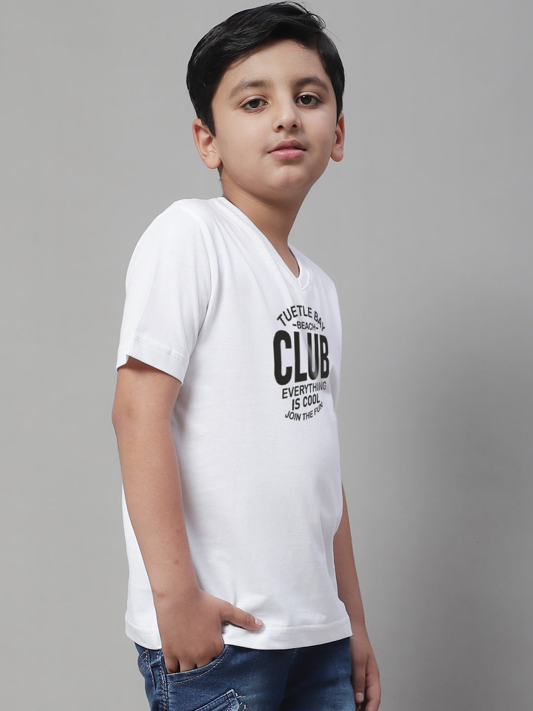 Boys Club Half Sleeves Printed T-Shirt - Friskers