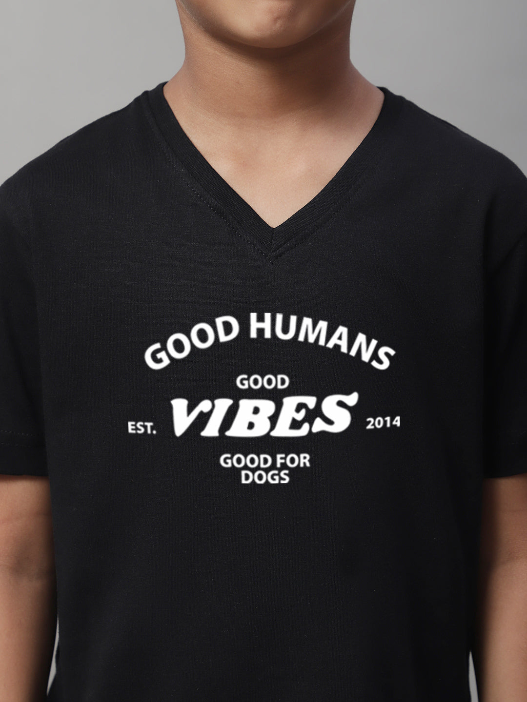 Boys Good Vibes Half Sleeves Printed T-Shirt - Friskers