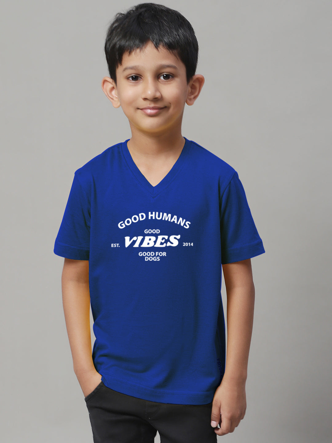 Boys Good Vibes Half Sleeves Printed T-Shirt - Friskers