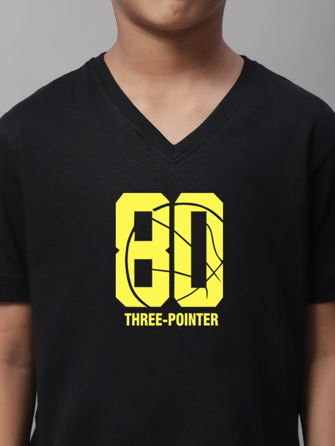 Boys Three Pointers Half Sleeves Printed T-Shirt - Friskers