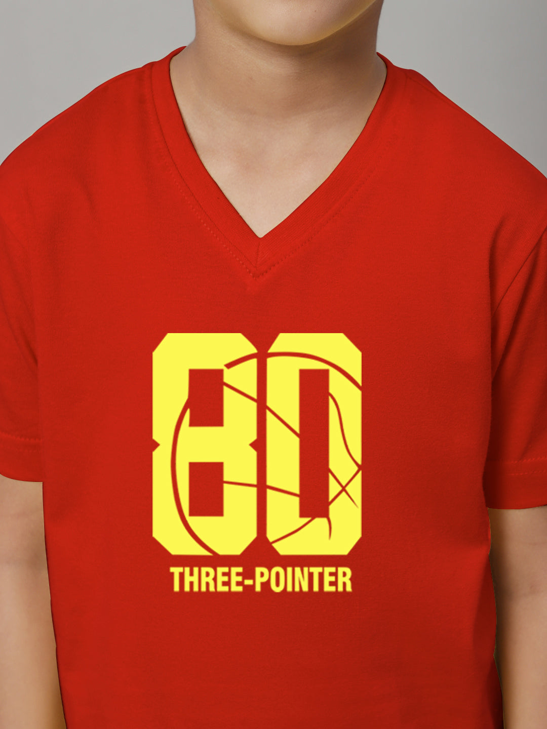 Boys Three Pointers Half Sleeves Printed T-Shirt - Friskers