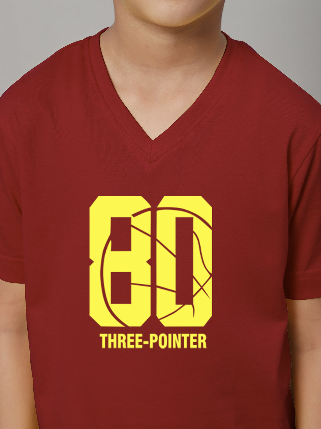 Boys Three Pointers Half Sleeves Printed T-Shirt - Friskers