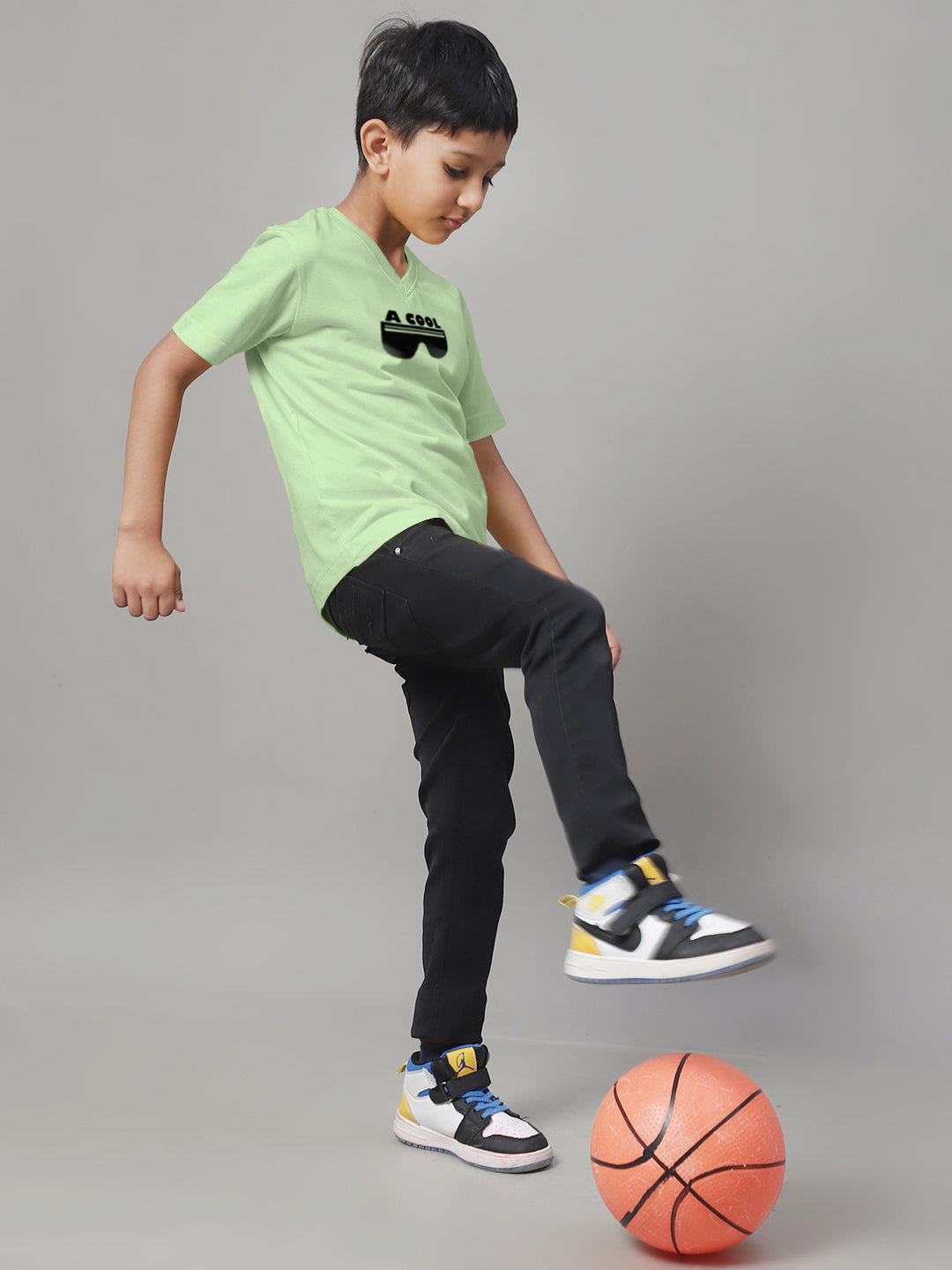 Boys Cool Half Sleeves Printed T-Shirt - Friskers
