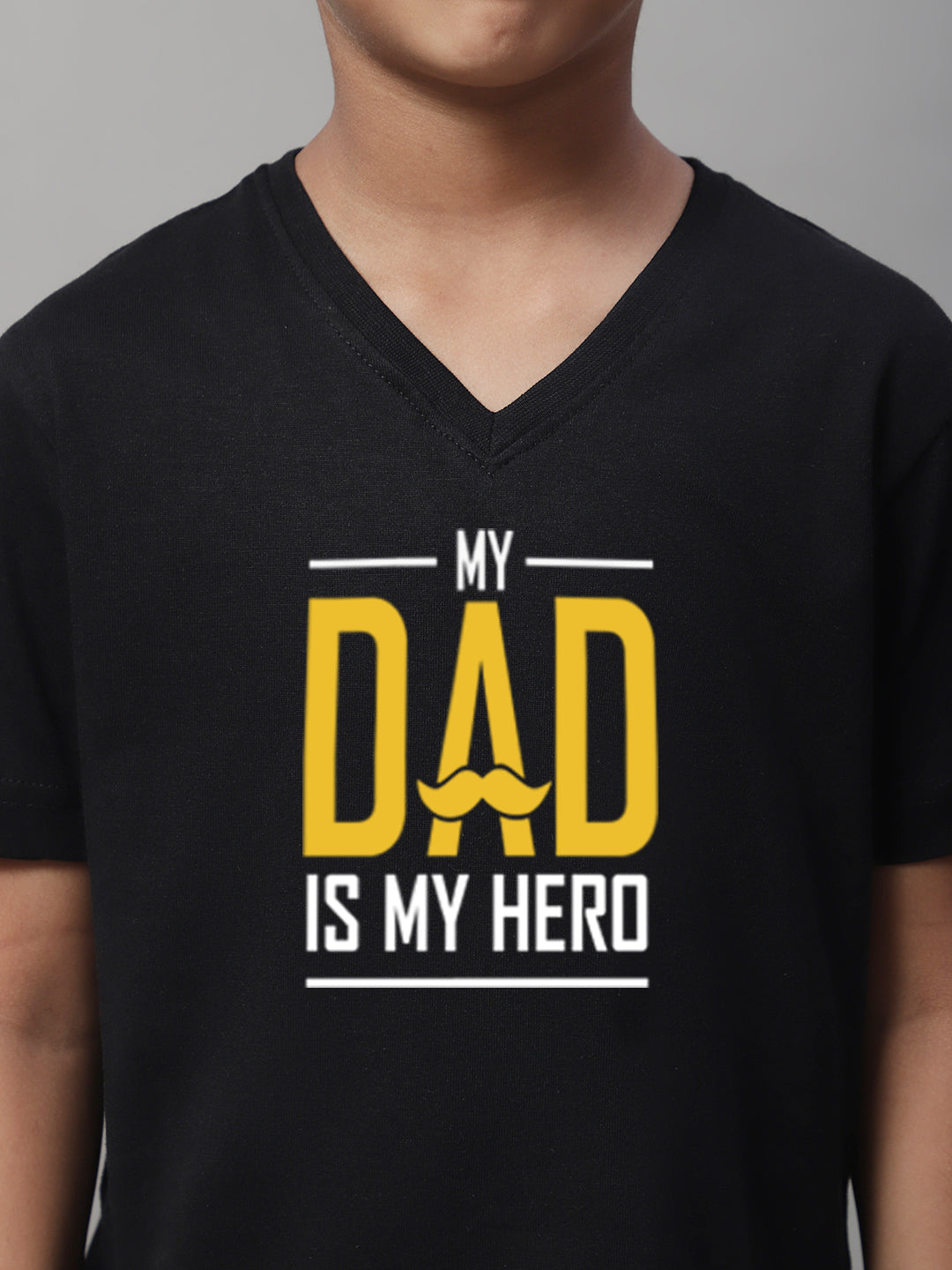 Boys My Dad Is My Hero Half Sleeves Printed T-Shirt - Friskers