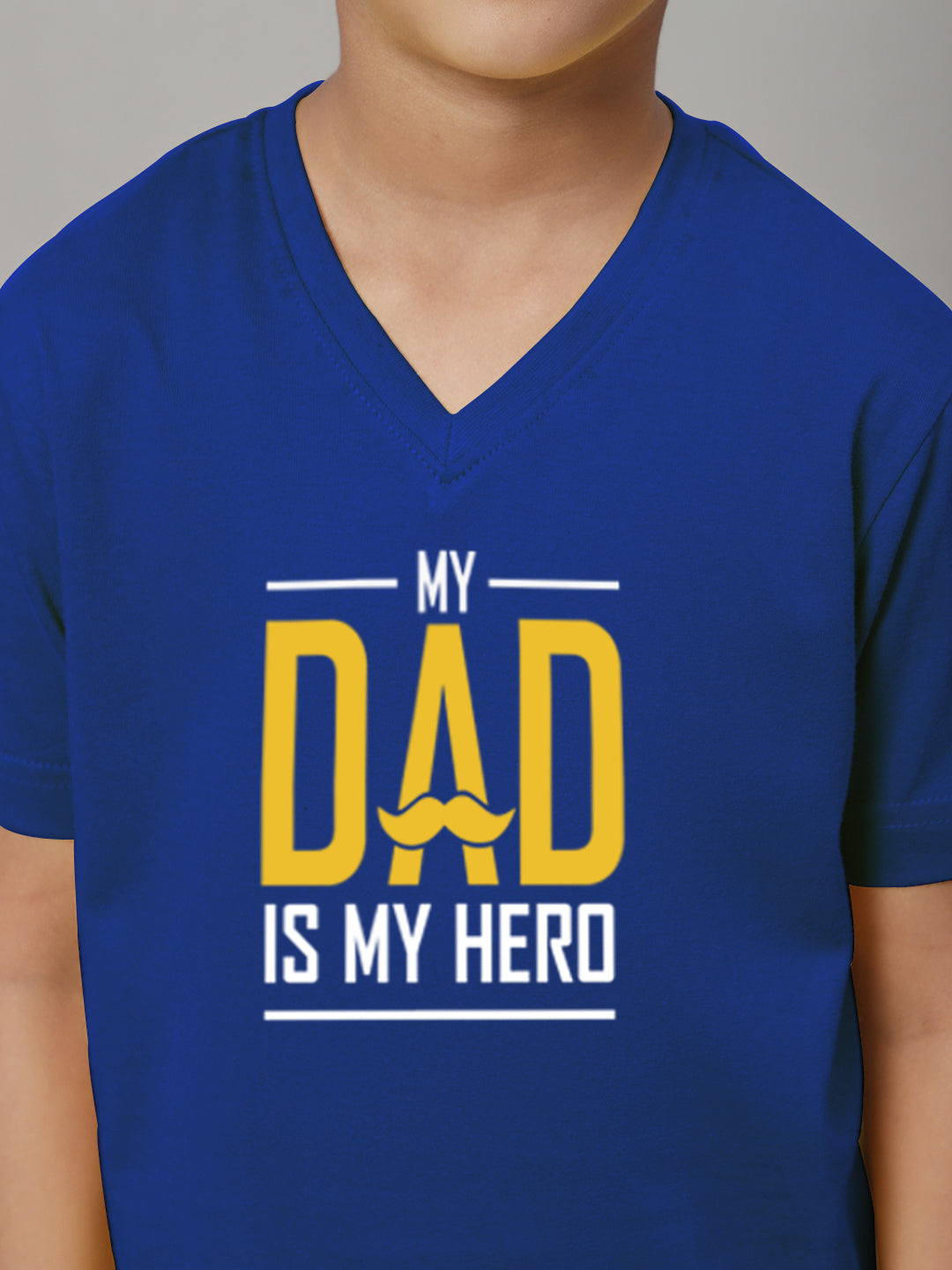 Boys My Dad Is My Hero Half Sleeves Printed T-Shirt - Friskers