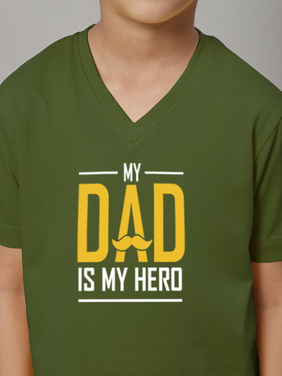 Boys My Dad Is My Hero Half Sleeves Printed T-Shirt - Friskers