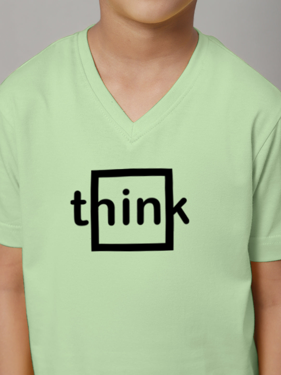 Boys Think Half Sleeves Printed T-Shirt - Friskers