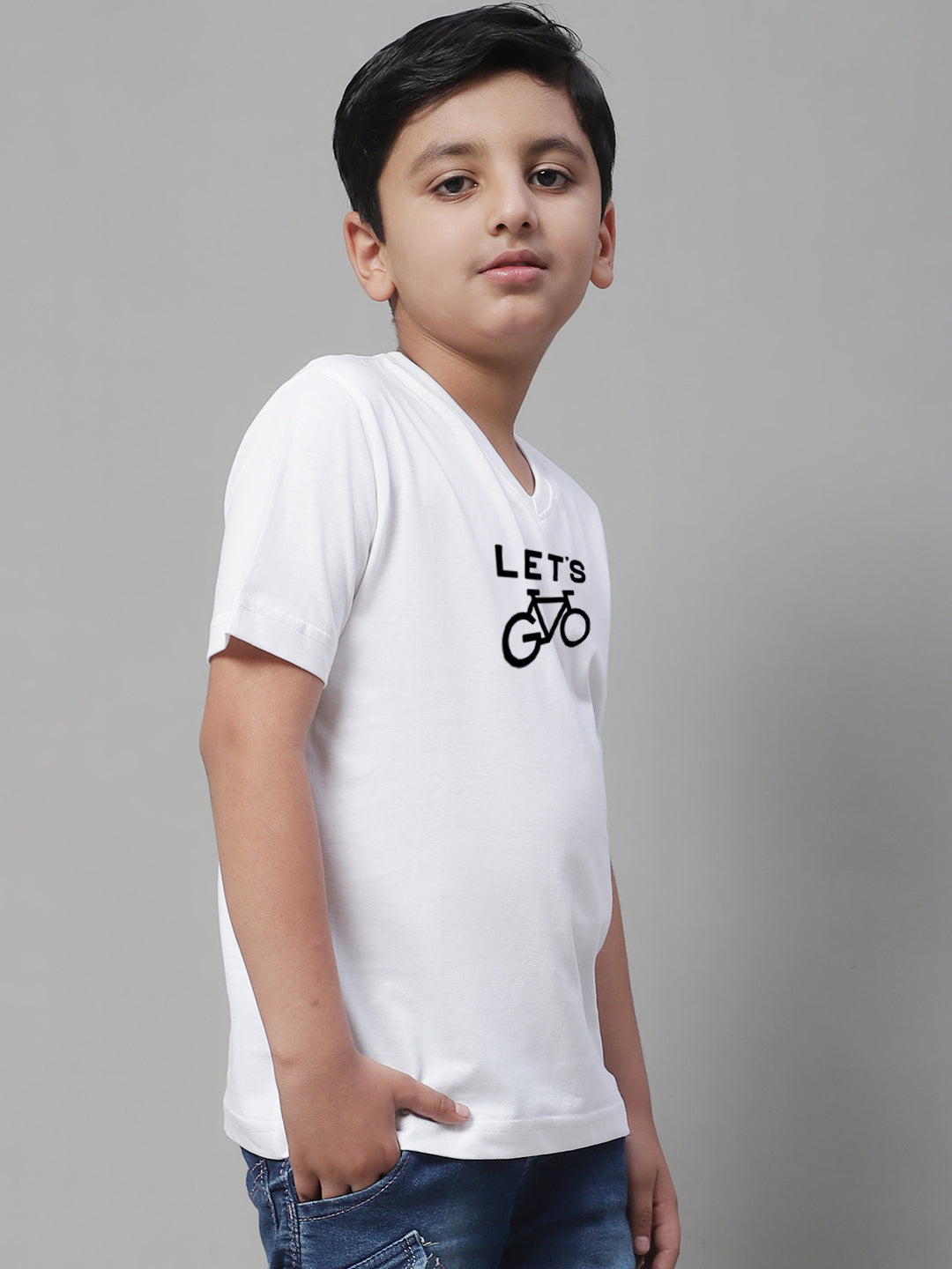 Boys Lets Half Sleeves Printed T-Shirt - Friskers