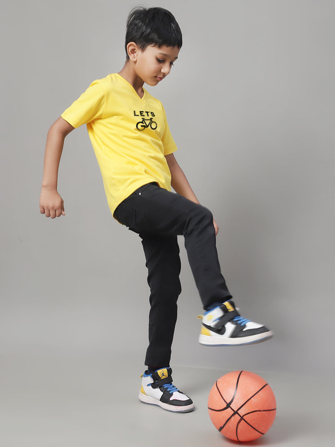 Boys Lets Half Sleeves Printed T-Shirt - Friskers