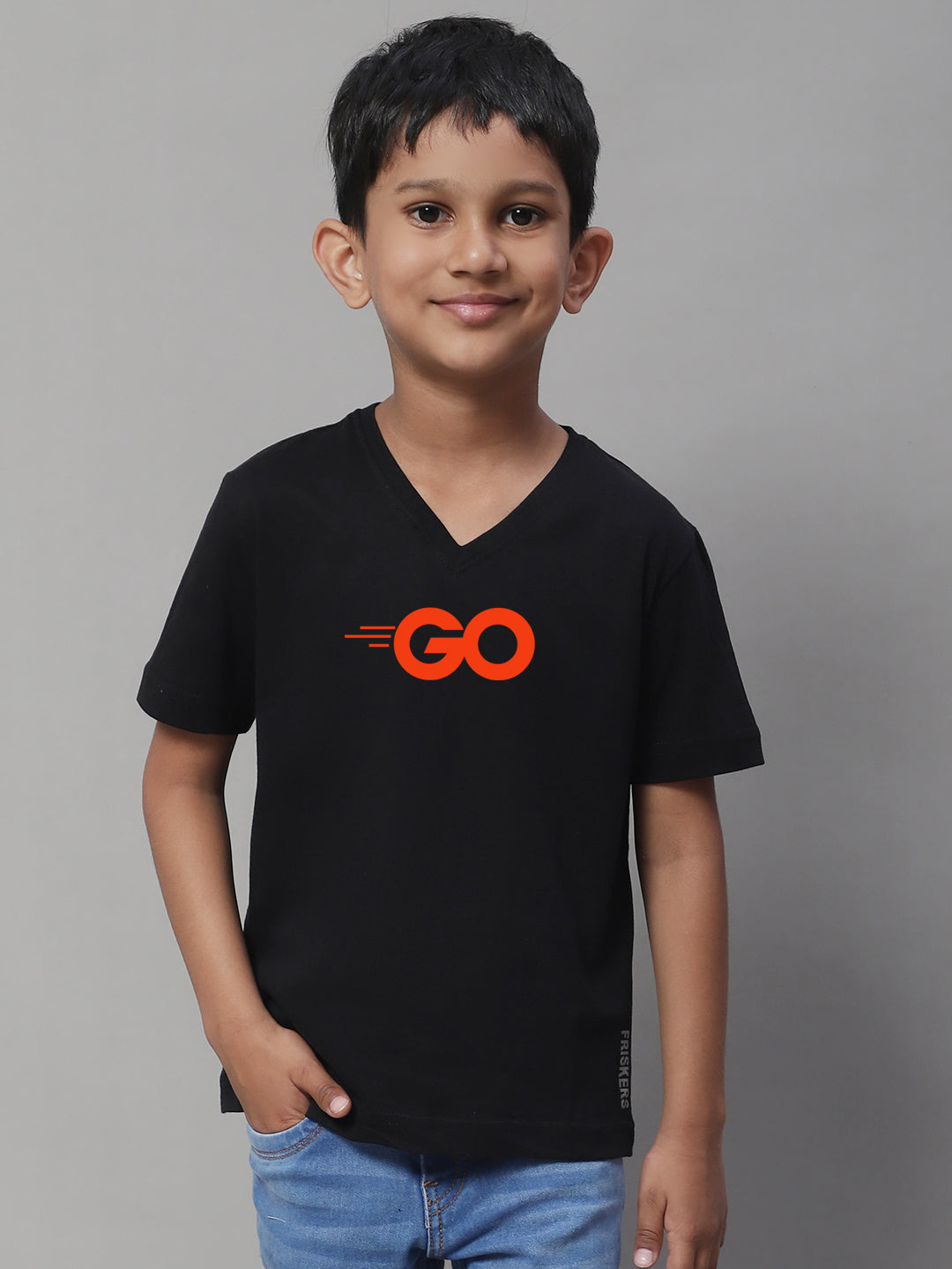 Boys Go Half Sleeves Printed T-Shirt - Friskers