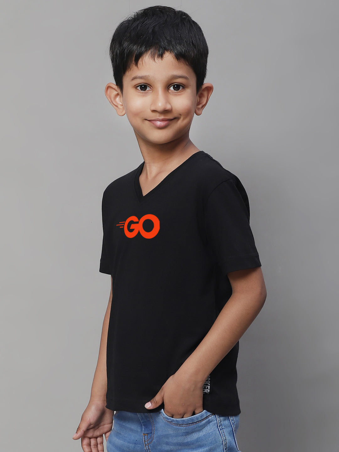 Boys Go Half Sleeves Printed T-Shirt - Friskers