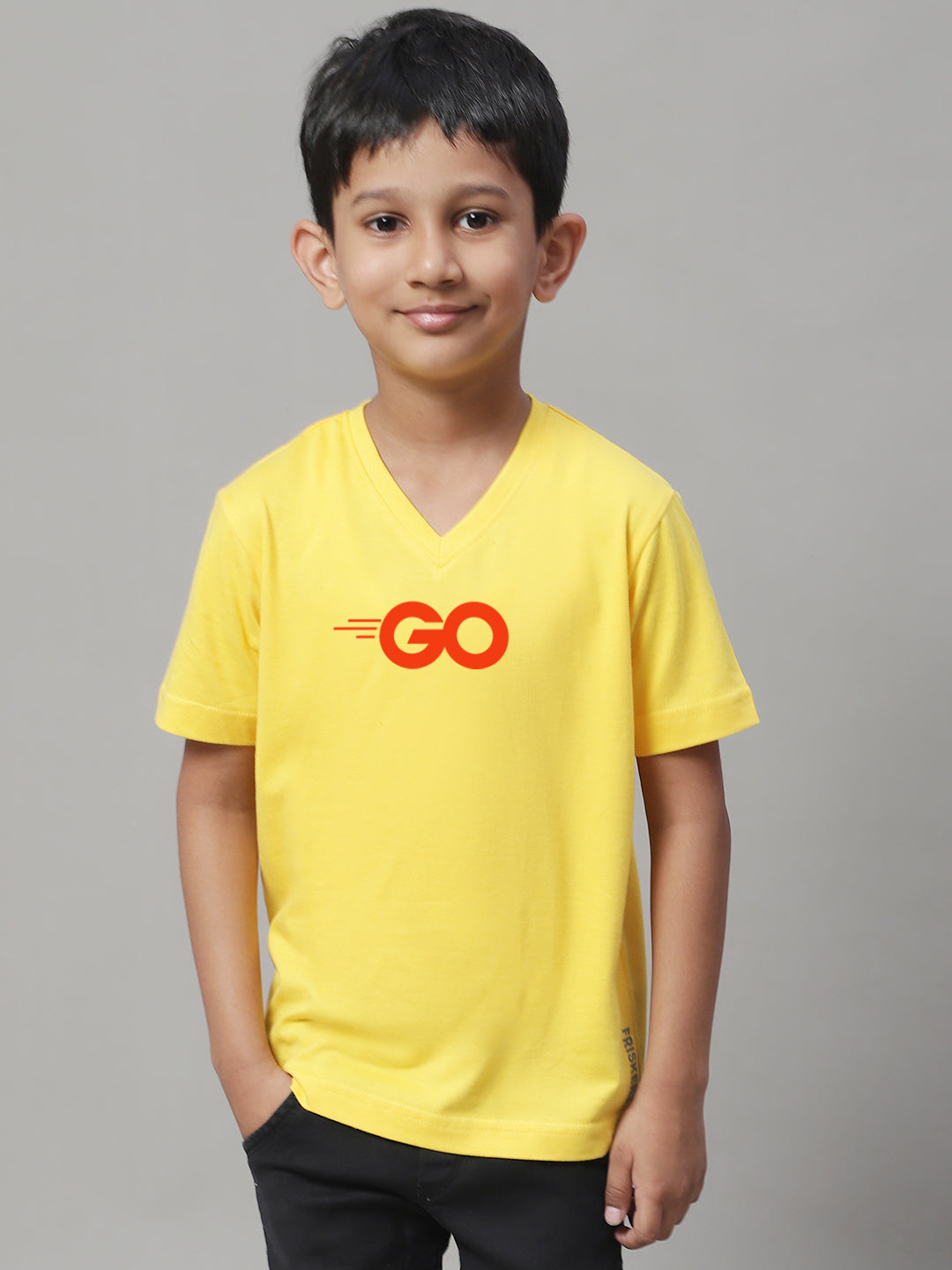 Boys Go Half Sleeves Printed T-Shirt - Friskers